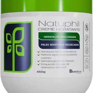Creme Hidratante Natuphil 450g Natuflores Hidratação Prolongada Para Peles Sensiveis e Ressecadas