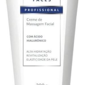 Creme de Massagem Facial Acido Hialuronico 200g Hidratante