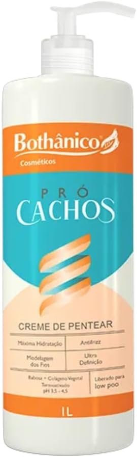 Creme de Pentear Para Cabelos Pró-Cachos Vegano 1L Bothânico Cosméticos 1 Creme de Pentear Para Cabelos Pró-Cachos Vegano 1L Bothânico Cosméticos