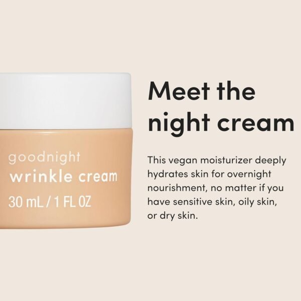 Creme de rugas masculino hims Goodnight – Hidratante facial masculino com ácido hialurônico, manteiga de karité e cafeína – reduz rugas enquanto você dorme – 30 ml - Imagem 2