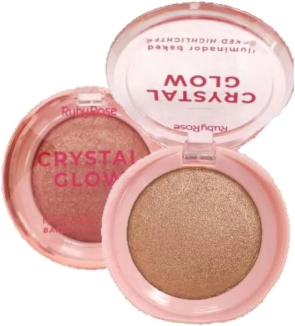 Crystal Glow Iluminador Peach Glow Hbm7003 Ruby Rose 1 Crystal Glow Iluminador Peach Glow Hbm7003 Ruby Rose