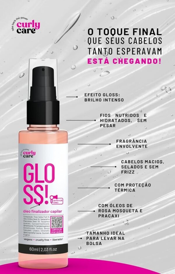Curly Care, Kit Spume, High, Be Strong, Super Gel e Gloss Óleo Curly Care - Imagem 2