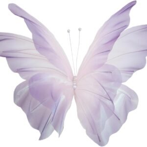 Decorações de borboleta, borboletas de seda realistas, borboletas falsas de 50 cm, decorações de seda para artesanato, casamento, fotografia, pano de fundo, falso, roxo