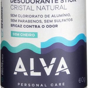 Desodorante Cristal Stick Vegano 60g Alva