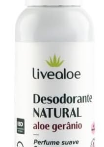 Desodorante Natural Aloe Gerânio 60Ml, LiveAloe