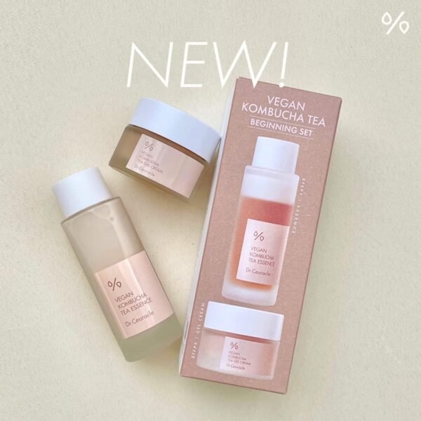 Dr.Ceuracle Vegan Kombucha Tea Beginning Set - Kombucha coreano Skincare Essência de tônico leitoso e creme gel para viagem conjunto tamanho mini - Imagem 2
