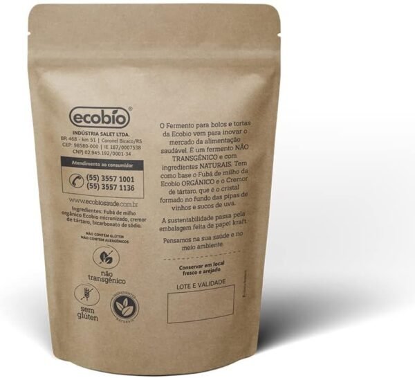 ECOBIO - Produtos Orgânicos. Fermento Não Transgênico para Bolos e Torstas - Imagem 2