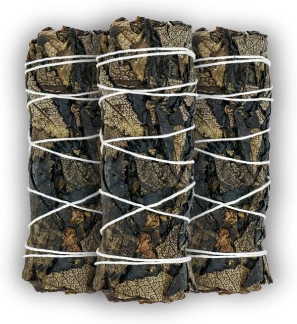 ESPOIR & AMOUR Black Sage 10 cm - 3 palitos espirituais de sálvia para borrões, cura e rituais - Bastões de mancha de sálvia amarrados à mão para limpar a negatividade - Pacote de sálvia californiana