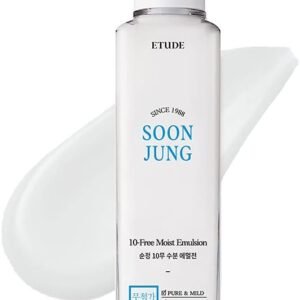 ETUDE HOUSE SoonJung 10 emulsão úmida 130 ml 21 AD | Emulsão hidratante hipoalergênica não irritante para cuidados e relaxamento de danos na pele | Cuidados com a pele coreana