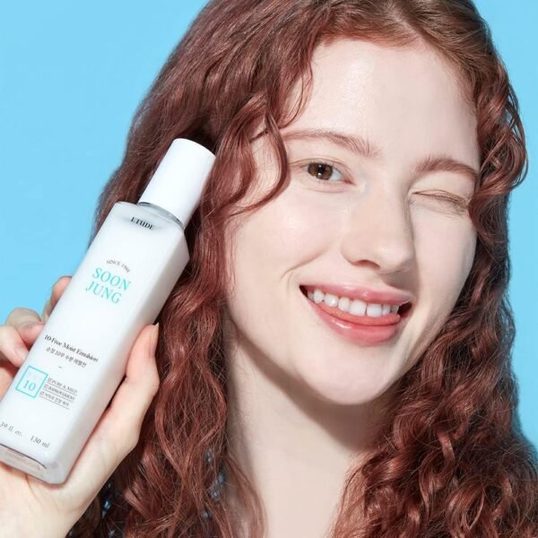ETUDE HOUSE SoonJung 10 emulsão úmida 130 ml 21 AD | Emulsão hidratante hipoalergênica não irritante para cuidados e relaxamento de danos na pele | Cuidados com a pele coreana - Imagem 2