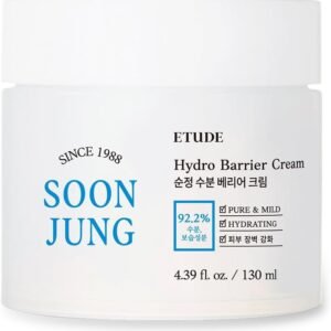 ETUDE Soonjung Hydro Barrier Cream TAMANHO GRANDE 130 ml (Nova Versão) | Creme hidratante e calmante | Cuidados com a pele coreana | Solução de cuidados para pele sensível | K-Beauty