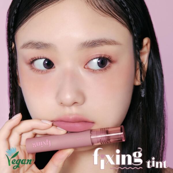 ETUDE Tinta Fixing Tint #04 Chá com Leite de Gengibre (23AD) | Batom líquido pigmentado de longa duração | À prova d'água leve acabamento fosco | Cobertura total - Imagem 2
