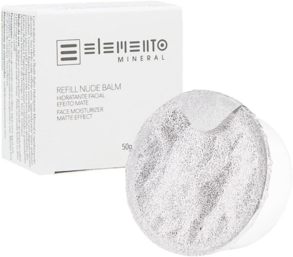Elemento Mineral Refil Balm Hidratante Facial Vegano Primer Nude Balm Efeito Matte Controle de Oleosidade Sustentável 50g