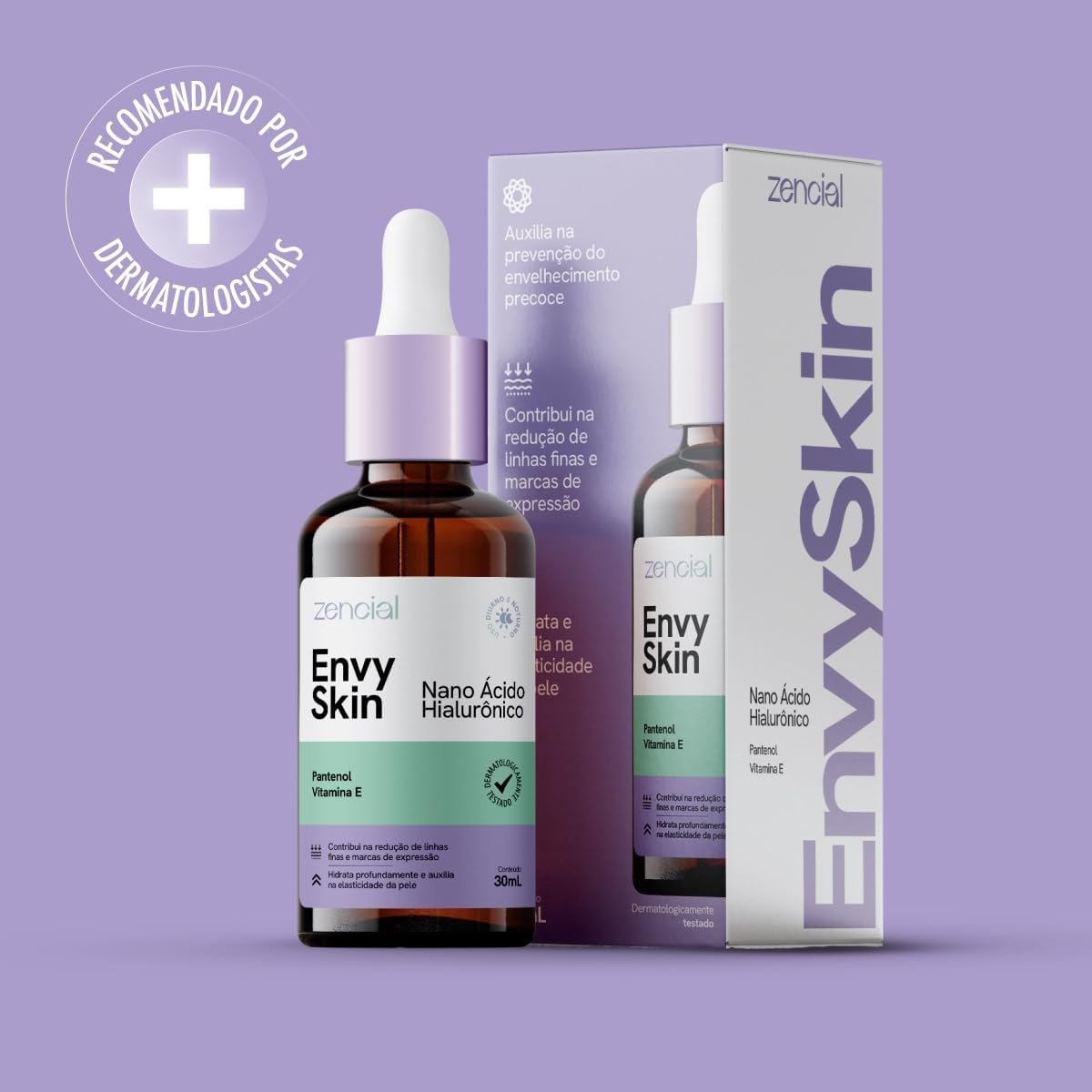 Envy Skin Sérum Nano Ácido Hialurônico 30ml - Hidratação Intensa e Preenchimento Facial, Vitamina E, Pantenol, Anti-Idade 2 Envy Skin Sérum Nano Ácido Hialurônico 30ml - Hidratação Intensa e Preenchimento Facial, Vitamina E, Pantenol, Anti-Idade - Imagem 2