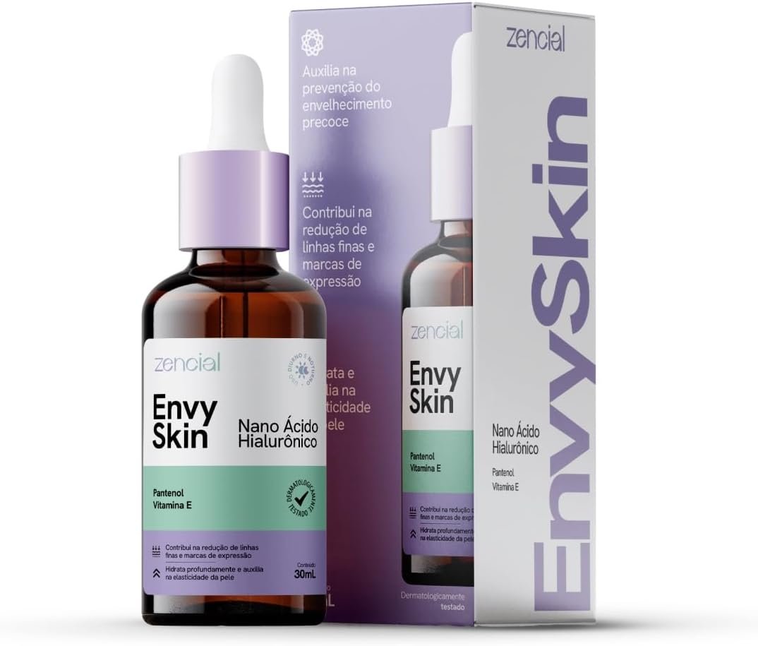 Envy Skin Sérum Nano Ácido Hialurônico 30ml - Hidratação Intensa e Preenchimento Facial, Vitamina E, Pantenol, Anti-Idade 1 Envy Skin Sérum Nano Ácido Hialurônico 30ml - Hidratação Intensa e Preenchimento Facial, Vitamina E, Pantenol, Anti-Idade