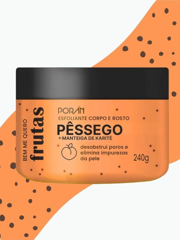 Esfoliante corpo e rosto pêssego + manteiga de karité - Porán - Imagem 2