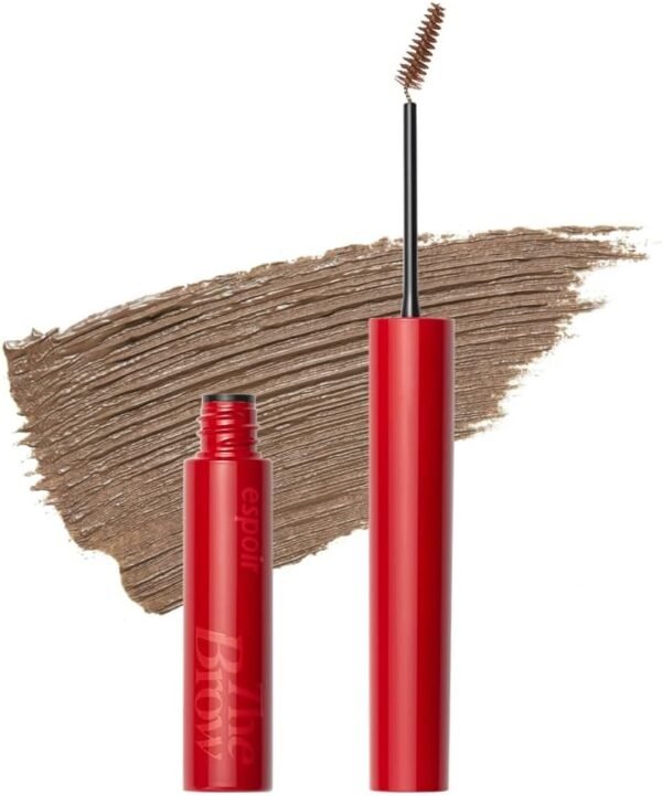 Espoir The Brow Color Fixing Cara #2 Taupe 3 ml | Fácil fixação sem aglomerar com pincel skinny | Rímel de sobrancelha à prova de manchas de longa duração | Gel colorido de humor suave | Maquiagem