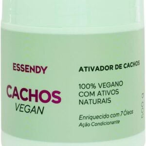 Essendy Ativador de Cachos Vegan 500g - Definição, Hidratação e Controle de Frizz com 7 Óleos Naturais