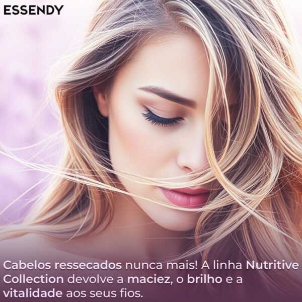 Essendy Nutritive Oil 60ml - Nutrição Profunda e Reparação Imediata para Cabelos Danificados - Controle do Frizz, Brilho Intenso e Proteção Térmica - Imagem 2
