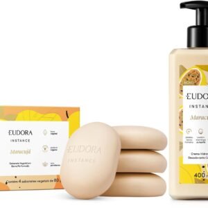 Eudora Kit Instance Maracujá: Sabonete em Barra 4x80g + Loção Corporal 400ml