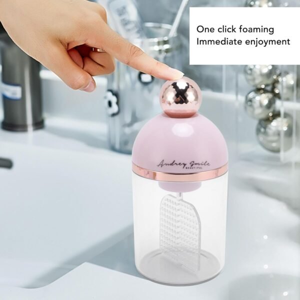 Fabricante Elétrico de Espuma Facial, Fabricante de Espuma de Limpeza Facial Recarregável de 4500 Rpm para Shampoo de Lavagem Facial, Espuma de Leite de Limpeza Profunda, - Imagem 2