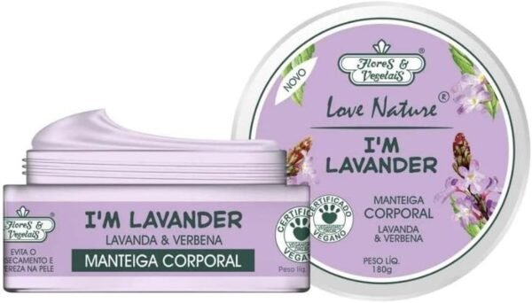 Flores & Vegetais Hidratante Corporal Manteiga Lavanda Verbena Flores E Vegetais 180G Flores E Vegetais