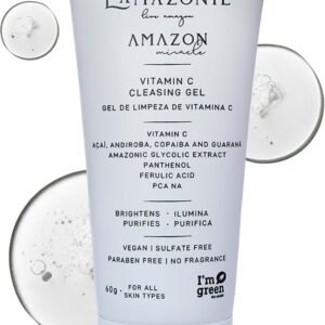 Gel de Limpeza Profunda Vitamina C - VEGANO - Combate de Melasma, Manchas de Sol e Acne - Pantenol, Ácido Ferúlico, PCA NA - Ação Antioxidante, Protege a Barreira Cutânea da Pele - L'AMAZONIE - 60g