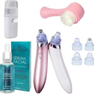 Genérico Kit de Limpeza Facial com Vaporizador, Esponja, Extrator de Cravos e Sérum Hidratante