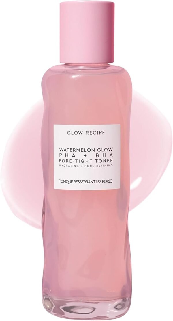 Glow Recipe Watermelon Glow PHA + BHA Pore-Tight Face Toner - PHA Hydrating Toner & BHA Exfoliant with Cactus Water, Cucumber, Tea Tree & Hyaluronic Acid for a Smooth Watermelon Glow (150ml)