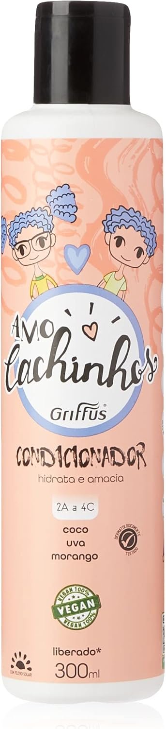 Griffus Amo Cachinhos condicionador 300 ml, Griffus Cosméticos 1 Griffus Amo Cachinhos condicionador 300 ml, Griffus Cosméticos