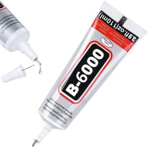 HOLIKA B6000 cola para joias strass transparente, cola embutida, adesivo pendente, cola adesiva artesanal 110g com ponta de precisão cola de tecido multifuncional (110ml)