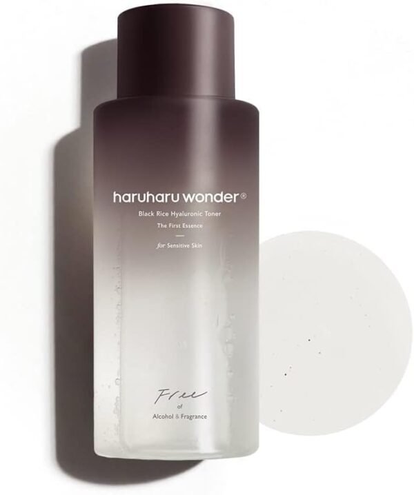 Haruharu Wonder Black Rice Hyaluronic Toner for Sensitive Skin, 10.1 fl oz / 300ml | Alcohol Free, Fragrance Free | Vegan, Cruelty Free, EWG-Green