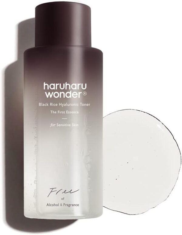 Haruharu Wonder Tônico hialurônico de arroz preto para pele sensível 150 ml | Sem álcool, sem fragrância | vegano, sem crurelty, verde