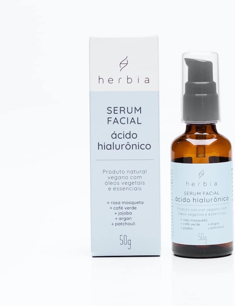 Herbia Sérum Facial Com Ácido Hialurônico Natural E Vegano 1 Herbia Sérum Facial Com Ácido Hialurônico Natural E Vegano