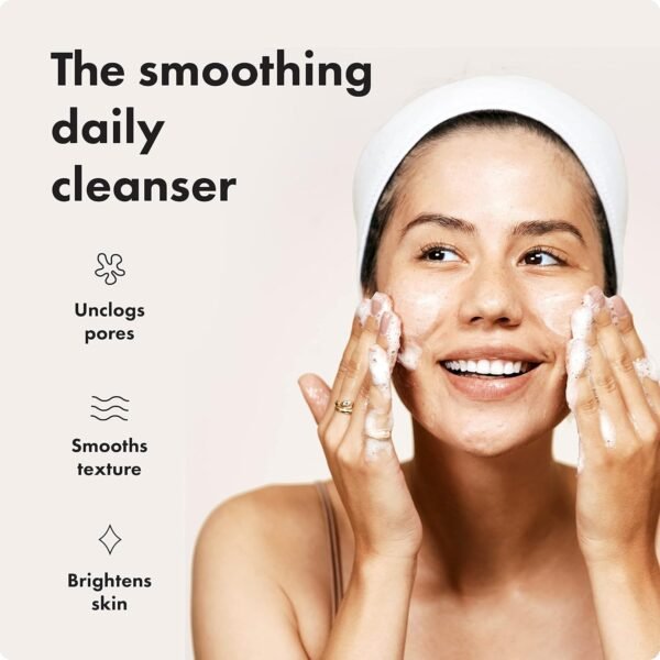 Hero Cosmetics Clear Collective Gel de limpeza esfoliante – Limpador facial de espuma diária suave, remove óleo e pele morta, sem fragrância e parabenos (150 ml) - Imagem 2