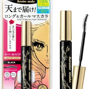 Heroine Make HEROINE MAKE by KISSME Long & Curl Up Waterproof Mascara Black, Lengthening & Volume Fiber Tubing Mascara Makeup, WP 01