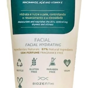 Hidratante Facial Natural Niacinamida Vit E Açaí