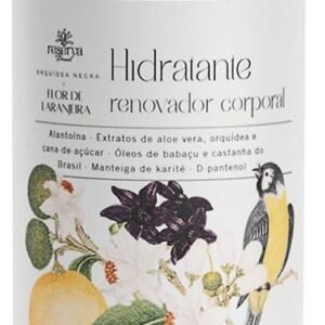 Hidratante Renovador Corporal Vegano, 250ml, Orquídea Negra e Flor de Laranjeira, com Manteiga de Karité e Óleos Naturais