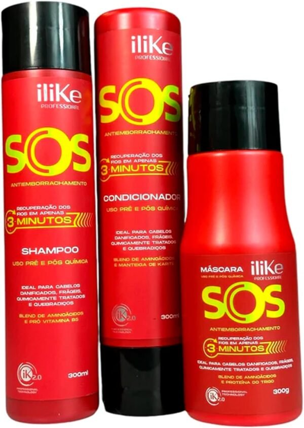 ILIKE SOS ANTIEMBORRACHAMENTO RECONSTRUTOR - 3 A 5 PRODUTOS (3 PRODUTOS)