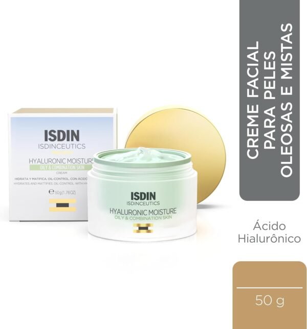 ISDIN Creme Anti-Idade para Pele Oleosa Isdinceutics Hyaluronic Moisture Oily Skin - 50g - Imagem 2