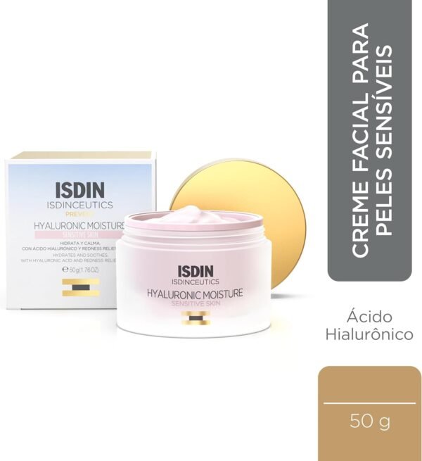 ISDIN Creme Anti-Idade para Pele Sensível Isdinceutics Hyaluronic Moisture Sensitive Skin - 50g - Imagem 2