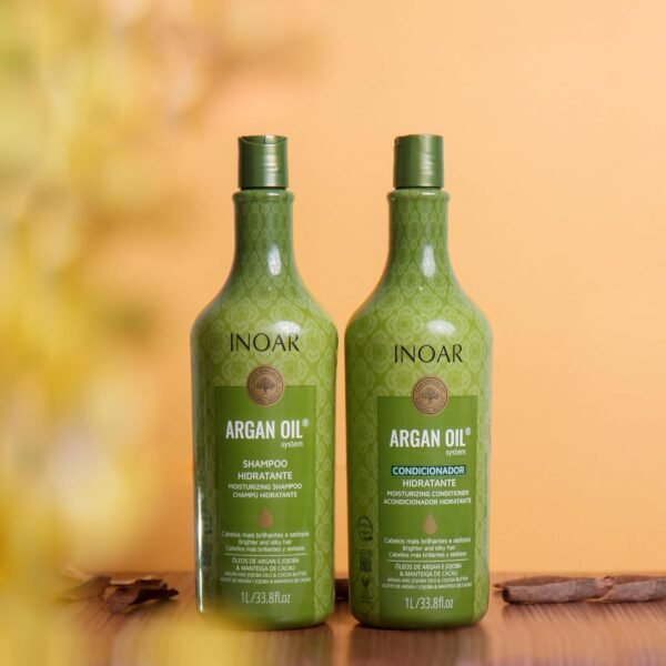 Inoar, Argan Oil Condicionador – Hidratação, Maciez e Brilho com Óleo de Argan para Cabelos Secos ou Fragilizados - 1L - Imagem 2