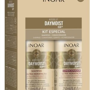 Inoar, Daymoist Kit Duo – Shampoo e Condicionador Ultra Hidratação com Pantenol, Óleo de Argan e CLR para Cabelos Danificados - 250ml