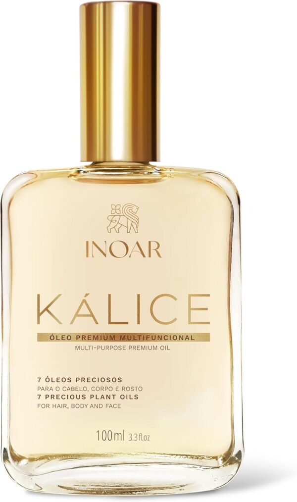 Inoar, Kálice Óleo Multifuncional – Hidratação, Nutrição e Reparação com 7 Óleos Vegetais e Vitamina E para Cabelos, Corpo e Rosto - 100ml