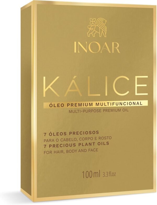 Inoar, Kálice Óleo Multifuncional – Hidratação, Nutrição e Reparação com 7 Óleos Vegetais e Vitamina E para Cabelos, Corpo e Rosto - 100ml - Imagem 2
