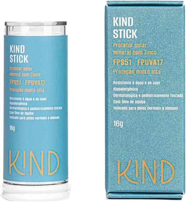 KIND Stick Protetor Solar Mineral com Zinco FPS51 FPUVA17