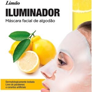Kiss NY Professional Máscara Facial de Algodão - Limão, Kiss New York Professional