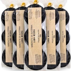 Kit 15 Barras Sabonete Lama Negra Vulcânica Glicerina Natural - Poços de Caldas