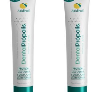Kit 2 Creme Dental de Própolis Verde Sem Flúor e Sem Abrasivos 80g Apis Brasil