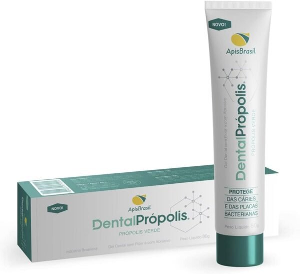 Kit 2 Creme Dental de Própolis Verde Sem Flúor e Sem Abrasivos 80g Apis Brasil - Imagem 2
